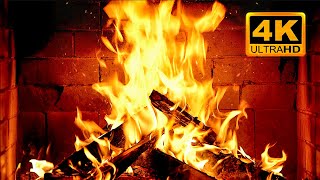 FIREPLACE 4K 🔥 Cozy Fire Background 12 HOURS Fireplace video with Burning Logs amp Fire Sounds [upl. by Suiluj705]