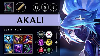 Akali Mid vs Tristana Legendary  KR Challenger Patch 1421 [upl. by Ravilob134]