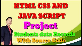 HTML CSS and JavaScript project on student records  web project  csetech [upl. by Mcneil]