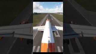 Jittery touchdown into Cardiff microsoftflightsimulator aviation a320 easyjet [upl. by Eachelle]