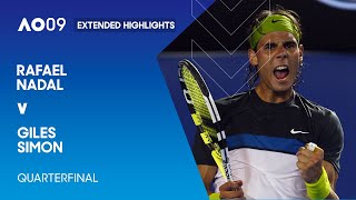 Rafael Nadal v Giles Simon Extended Highlights  Australian Open 2009 Quarterfinal [upl. by Salamone109]