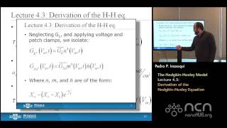 nanoHUBU Bioelectricity L43 HodgkinHuxley Model  Derivation of the HodgkinHuxley Equation [upl. by Eyk]