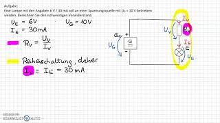 Vorwiderstand einer Lampe [upl. by Aikan]
