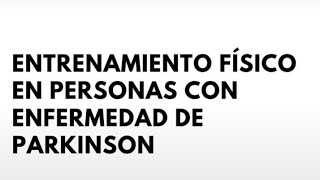 Entrenamiento físico en el Parkinson Lic Guillermo Peker en ACEPAR [upl. by Armalda]