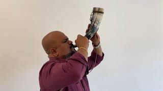 How to Blow a Viking War Horn Traditional Video [upl. by Jorie]