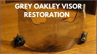 Oakley Gray Football Visor Restoration Part 1  The Cleanup [upl. by Lihka]