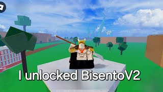 I unlocked Bisento V2in blox fruits Robloxbloxfruit [upl. by Cliff545]