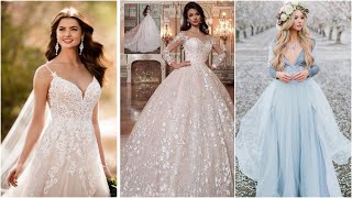 200 Beautiful Wedding Dresses for 2024  Aline Dresses Mermaids  winter wedding dress for girls [upl. by Ramyar]