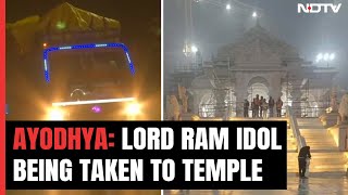 Ayodhya Ram Mandir News  Lord Ram Idol Being Taken To Ram Temple [upl. by Carbrey]