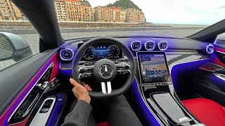 NEW 2024 Mercedes Benz CLE Coupe POV Drive Interior Ambiente Review CLE450 [upl. by Alyakam]