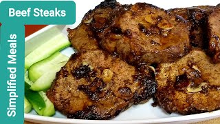 Beef Steaks  Quick and Easy Beef Steaks  Simplified Meals [upl. by Ellehctim871]