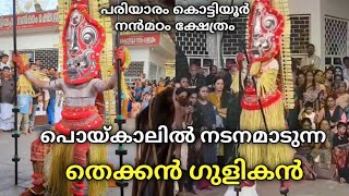 പൊയ്കാലിൽ നടനമാടുന്ന തെക്കൻ ഗുളികൻപരിയാരം കൊട്ടിയൂർ നൻമഠം ക്ഷേത്രം കളിയാട്ടം 2024 [upl. by Giah981]