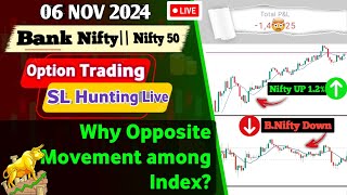 6 Nov 2024 Bank Nifty Sl Hunting Live Trade Learn SL Hunting Trading Strategy BankNifty trading [upl. by Ylrebmic815]