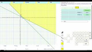 Level 8 Graphing inequalities of the two half planes and finding points within their intersection [upl. by Thay840]