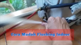 Cara flushing indoor AC split [upl. by Gitt]