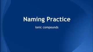 Chemistry flashcards  naming practice [upl. by Colb]