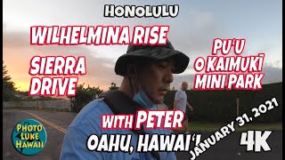 Wilhelmina Rise Sierra Drive Puu O Kaimuki Mini Park Walk with Peter January 31 2021 Oahu Hawaii [upl. by Morna]