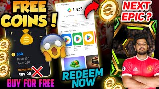 How To Buy Free 350 Coins In EFOOTBALL 24🤑  Discount amp Googleplay Points Redeem Next Booster Pack [upl. by Ellerret195]