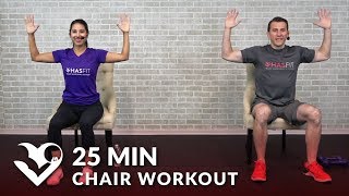 25 Min Chair Exercises Sitting Down Workout  Seated Exercise for Seniors Elderly amp EVERYONE ELSE [upl. by Ronica599]