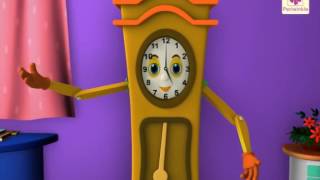 The Clock  3D English Nursery Rhyme for Children  Periwinkle  Rhyme 36 [upl. by Llehsim]