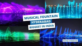 Mesmerizing Water Fountain at Hyderabad  India’s largest musical floating fountain  Hyderabad [upl. by Onitnevuj]