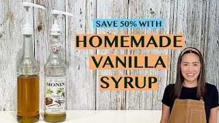 EASY HOMEMADE VANILLA SYRUP FOR COFFEE amp TEA DRINKS [upl. by Adlesirg]