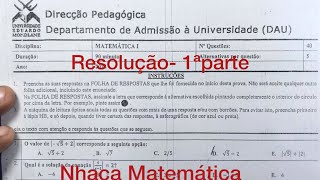 Exame de Matemática I 2022 da UEM [upl. by Proctor]