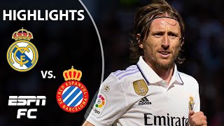 Real Madrid vs Espanyol  LaLiga Highlights  ESPN FC [upl. by Anemij]