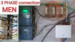 3 Phase men wiring connection।।three phase connection।।electrical three phase [upl. by Nirrek]