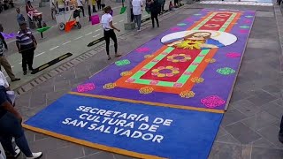 🇸🇻🇸🇻ALFOMBRAS DE SEMANA SANTA EL SALVADOR [upl. by Bosch]