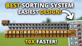 Minecraft EASY Automatic Sorting System  Auto sorter 121 [upl. by Ydnyc291]