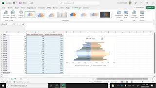 How to make a Population Pyramid using Excel [upl. by Cirdor]