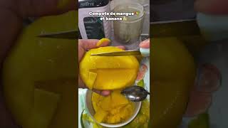 Compote de mangue et banane à partir de 46mois food mango babyfood baby yummy youtube short [upl. by Yra]