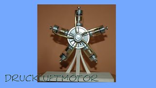 Druckluft 1 5Zylinder Sternmotor Druckluftmotor [upl. by Stelu]