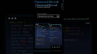 🔒 Create an Interactive Password Reveal Input Field 🔒 shorts shortsvideo passwordgenerator [upl. by Ydnem]