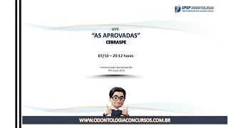 LIVE APROVADAS  0710  2012 horas  CEBRASPE [upl. by Isak]