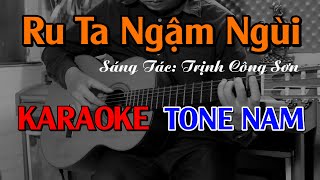 Ru Ta Ngậm Ngùi  Karaoke Tone Nam  Beat Guitar [upl. by Horgan]