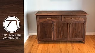 Making A Walnut Sideboard  Buffet Table  Woodworking [upl. by Nerhe]