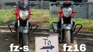 Fzs to fz16 Headlight cover change [upl. by Tronna572]