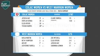 Colac Women v West Warrion Women [upl. by Oicnanev636]