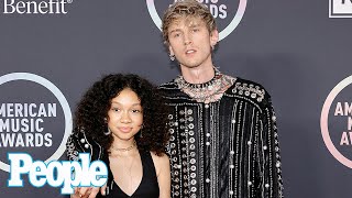 Machine Gun Kelly Poses with Daughter Casie at the 2021 American Music Awards  PEOPLE [upl. by Maisie468]