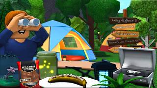 Bloxburg CAMPING UPDATE 0129 Campsite Revamp Fireflies Bug Catching  More [upl. by Lumbye354]