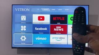 VITRON Smart TV How to Connect Setup to WiFi Network  Fix Check Network Connection 100 Works [upl. by Philomena]