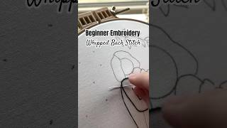 🪡✨ My Favorite Outline Stitch Whipped Back Stitch embroiderytutorial beginnerembroidery diy [upl. by Iatnahs]