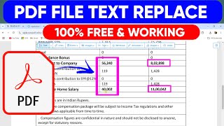 Replace any text from pdf file  How to change words on pdf files [upl. by Cherilynn470]