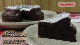 TORTA DE CHOCOLATE CON SOLO 2 INGREDIENTES y hecha sin horno [upl. by Nnyleahs]