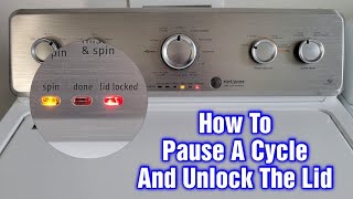 Maytag Washer – How To Unlock Lid amp Pause Washing Cycle [upl. by Enois]