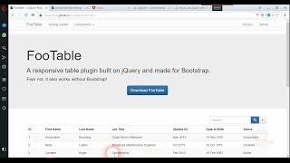 Latest AngularJS CLI Laravel Footable responsive bootstrap implementation tutorial how to [upl. by Dugald]