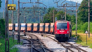 4K CABVIEW Ljubljana Zalog Marshalling Yard  Koper tovorna  Freight train ride through Slovenia [upl. by Ellary]