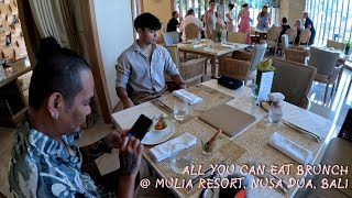 SUNDAY BRUNCH AT MULIA RESORT NUSA DUA BALI [upl. by Ennasirk]